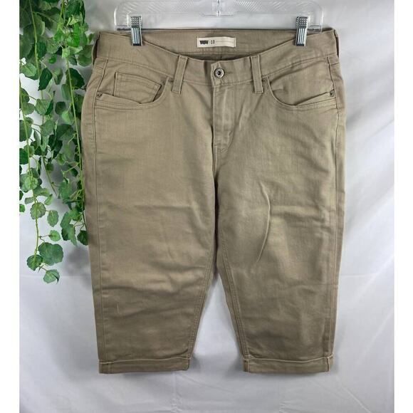 Levis Cropped Khaki Pants 10 - Picture 1 of 3